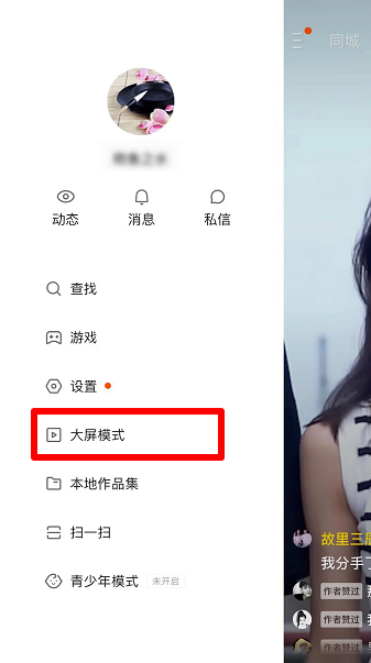 快手极速版怎么关闭大屏模式-快手极速版关闭大屏模式的教程